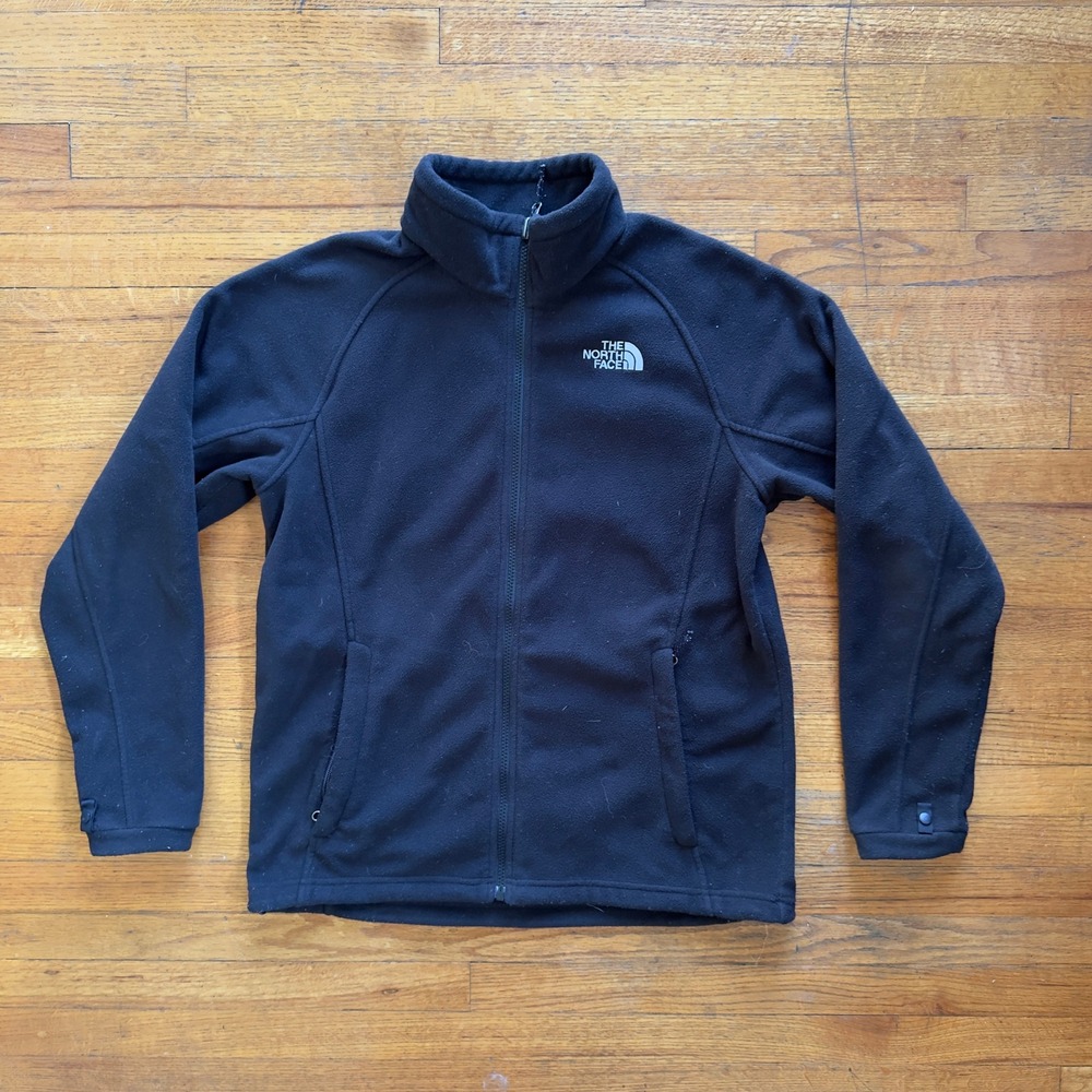 The North Face Fleece Jacket Full Zip Outdoor Warm Layer Black‎ Large